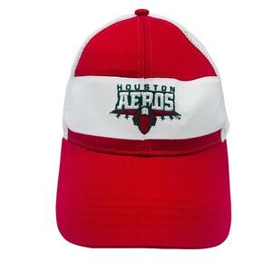 Vintage Houston Aeros Hockey White Snapback Hat Cap